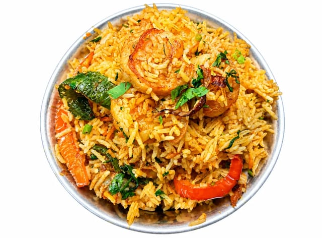 Shrimp Biryani.